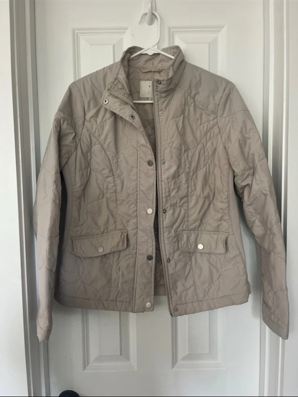 a new day Light Taupe Quilted Puffer Jacket
